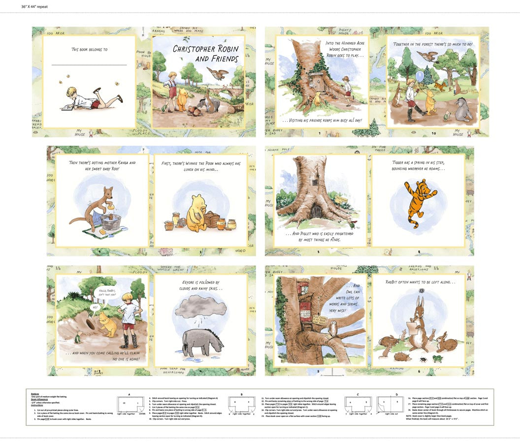 Classic Winnie Book Panel #8729P-36