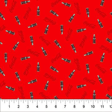 Coca-Cola Bottles on Red #CC1008-26
