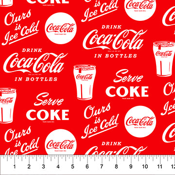 Coca-Cola Logos on Red #CC1009-26
