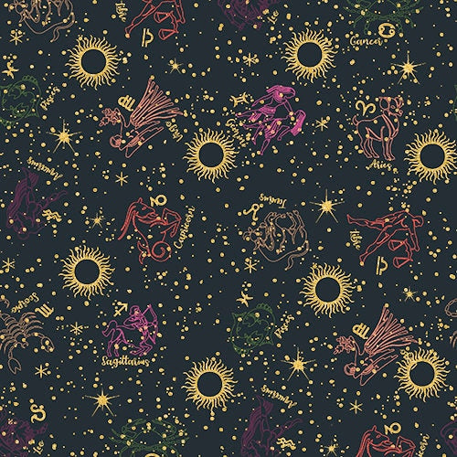 Moonlight - Horoscope Symbols on black - #18704