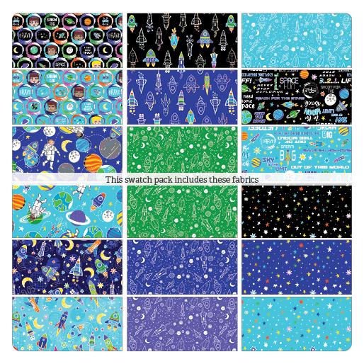 Lift Off "Layer Cake" LOF10PK (fun space lovers fabric)