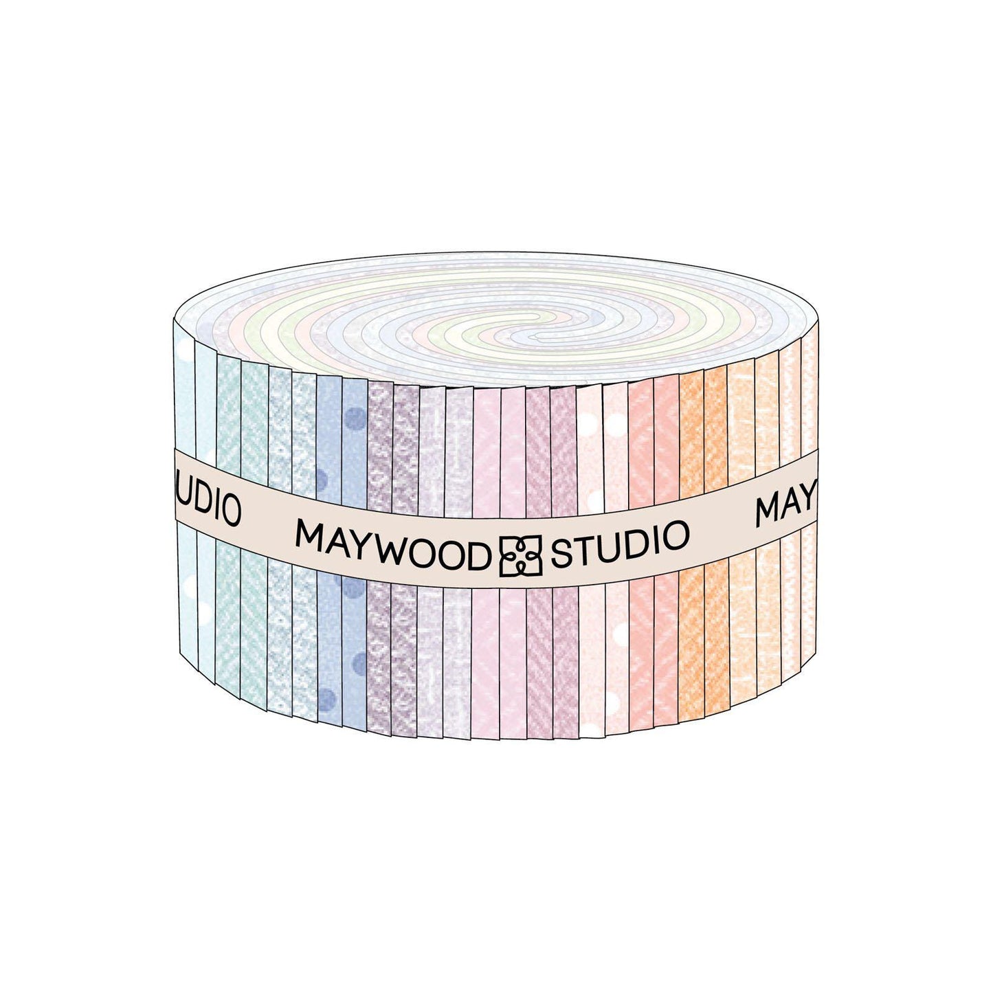 Little Lambies Flannel - 40 piece 2 1/2" strip roll - #ST-MASLILF