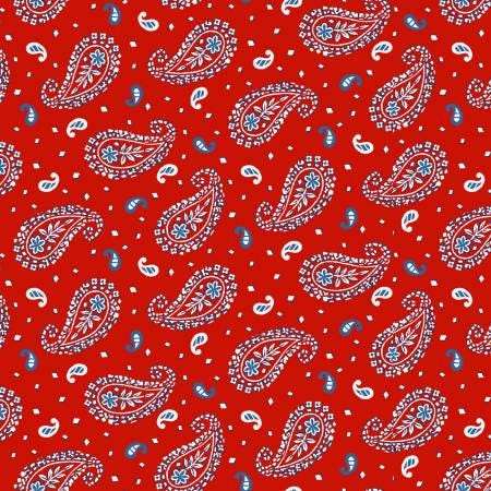 Liberty for All - Small Paisley Red - #654-87
