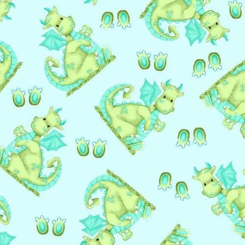 Comfy Flannel - Blue Dragons - #1037-11