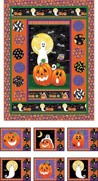 Spooky Friends - Glow in the Dark! - 24" Panel - #7063PG-93