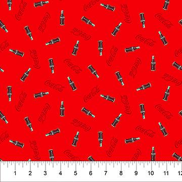 Coca-Cola Bottles on Red #CC1008-26