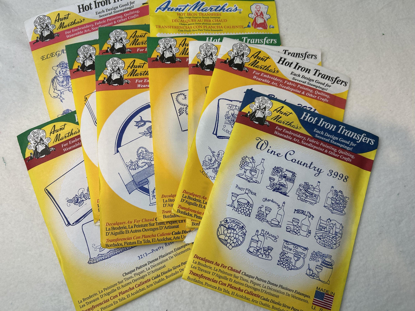 Last Chance Aunt Martha Hot Iron Transfers- Pkg of 10