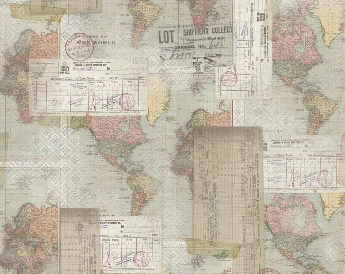 Last Chance Memoranda by Tim Holtz - World Map PWTH103