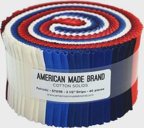 AMB Patriotic 2 1/2" Strip Roll of 40 piece -ST0554