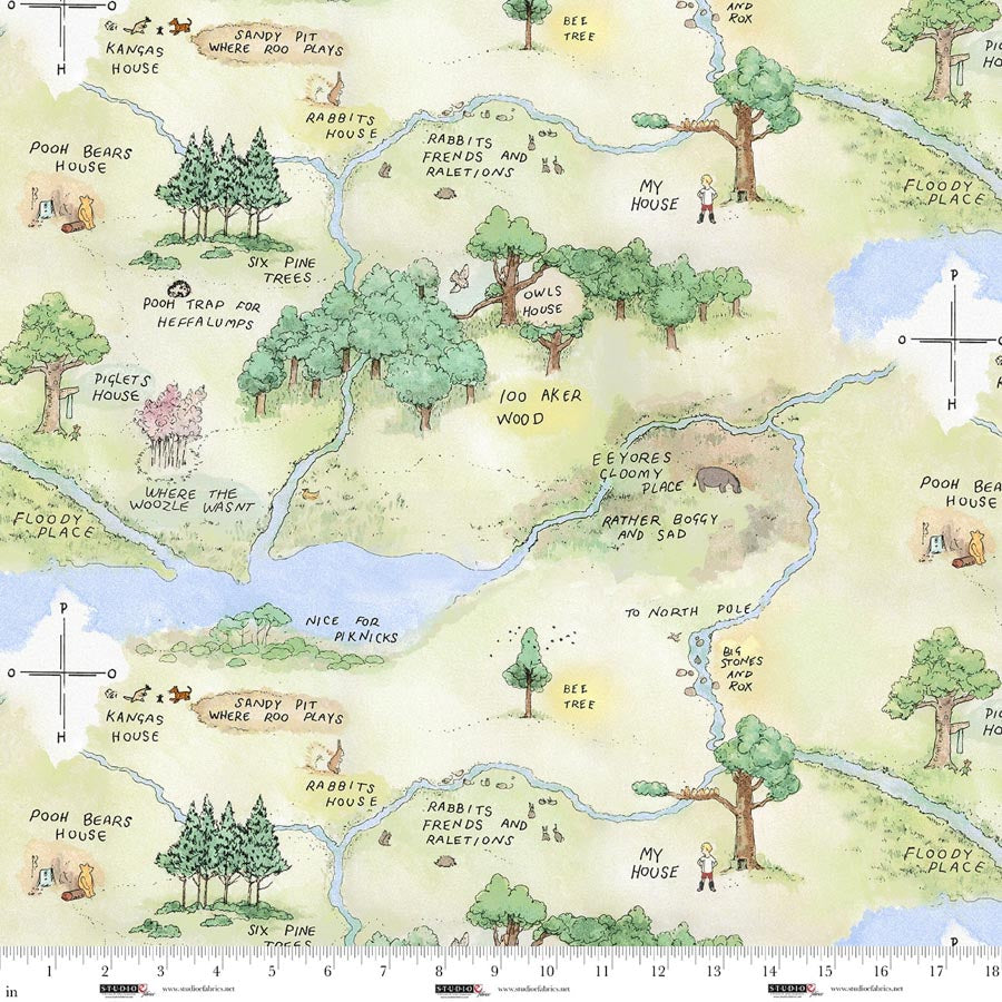 Classic Winnie Map #8715-60 Lt Green