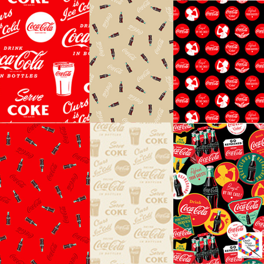 Coca-Cola Fat Qtr Bundle of 6