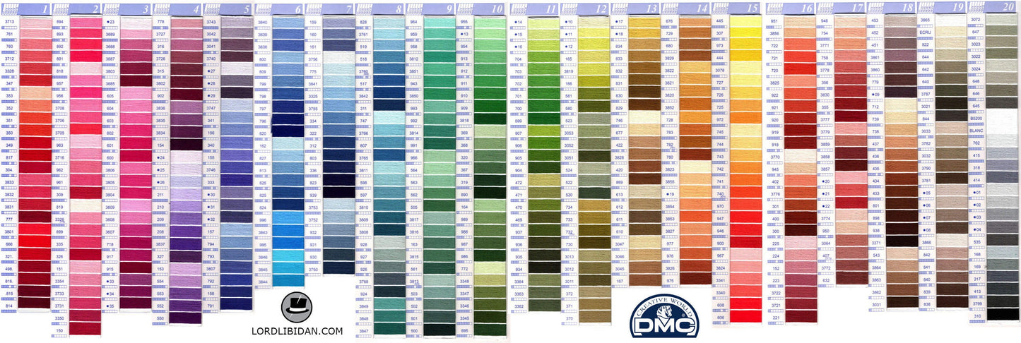 DMC Floss--Please message us your color choices when you order - Shipping Included