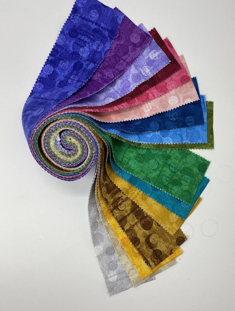 Jot Dots - 2 1/2" strip bundle of 42 (jelly roll)