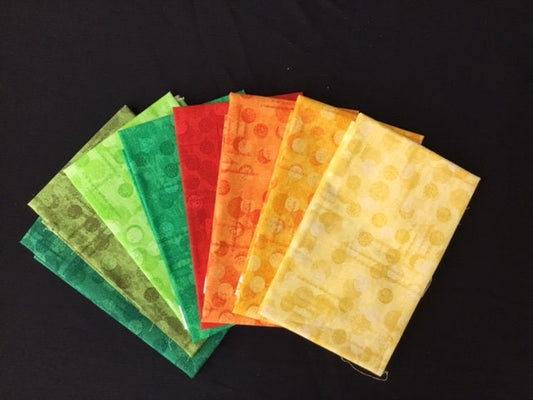 Jot Dots 8 piece Fat Qtr Bundle from Blank Quilting #C