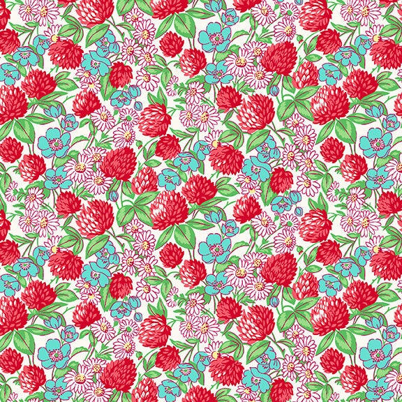 Nana Mae V - Red Clover and Daisies - #9687-8