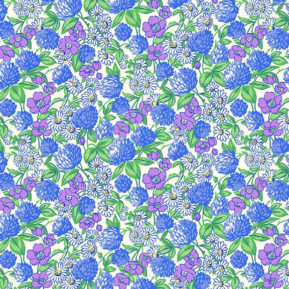 Nana Mae V - Blue Clover and Daisies - #9687-1
