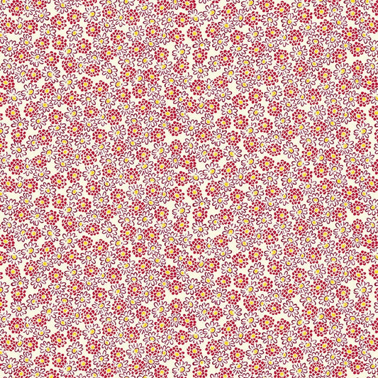 Nana Mae V - Cream/Red Spaced Small Floral - #9691-84