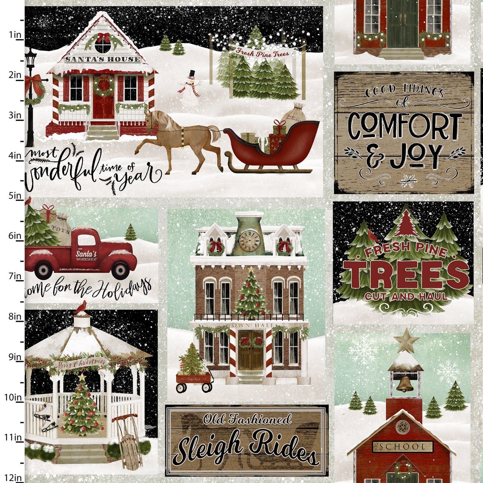 Last Chance Home for the Holidays - Patchwork #18106 1 3/4 yd length