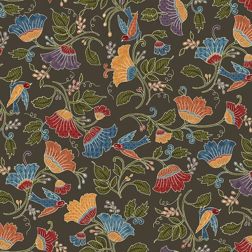 Ashton - Cocoa Lg Floral - #1666-39