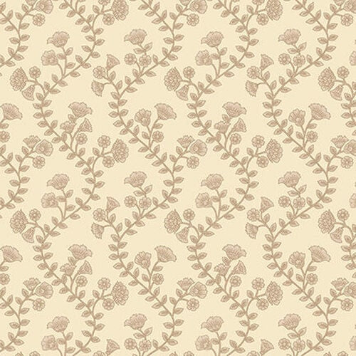 Ashton - Ivory Wavy Floral Stripe - #1676-41