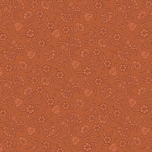 Ashton - Orange Floral Stamp - #1673-33