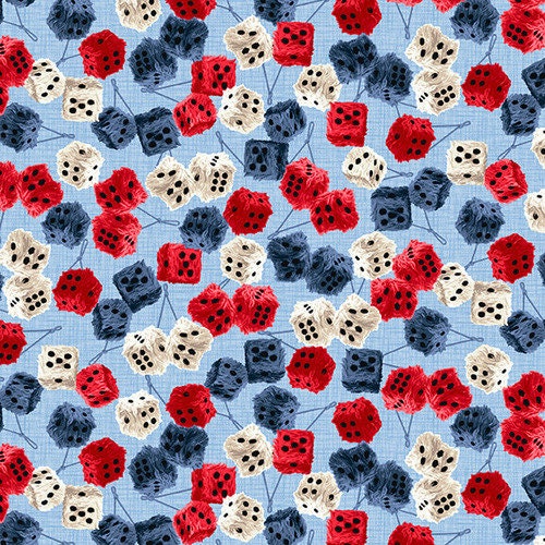 American Muscle - Patriotic Furry Dice - #5338-78