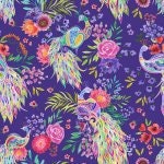 Anisa - Peacock's & Flowers Dk Purple - #2544-58