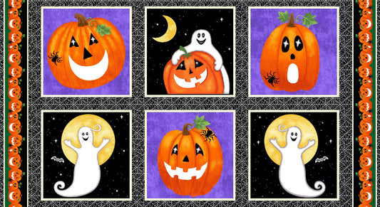 Spooky Friends Repeat Blocks (6 per panel) Glow in the Dark!