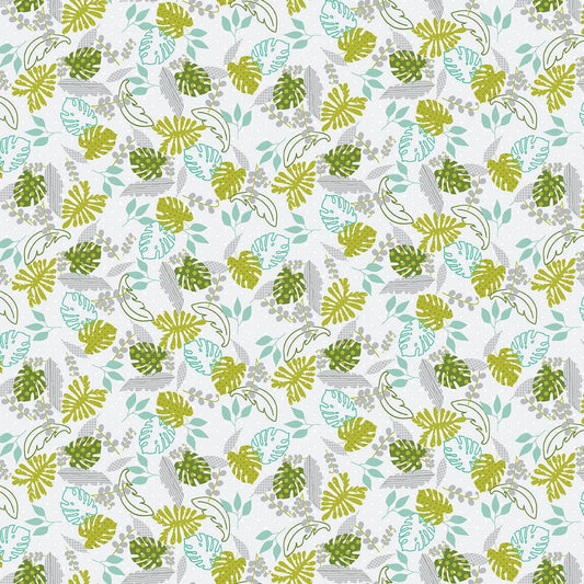 Born To Roar - Tropical Leaf Light Gray - #580-91