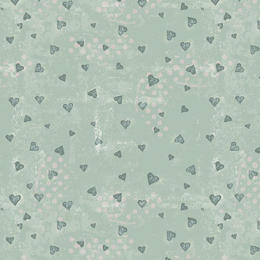 A Heart Led Life - Tonal Hearts Turquoise - 15183