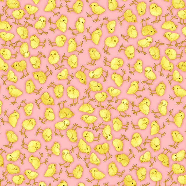 Clearance Farm Babies - Tossed Chicks on Pink #55122