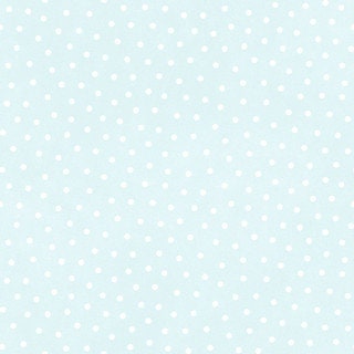 Little Lambies Flannel- Polka Dots - Light Aqua/White