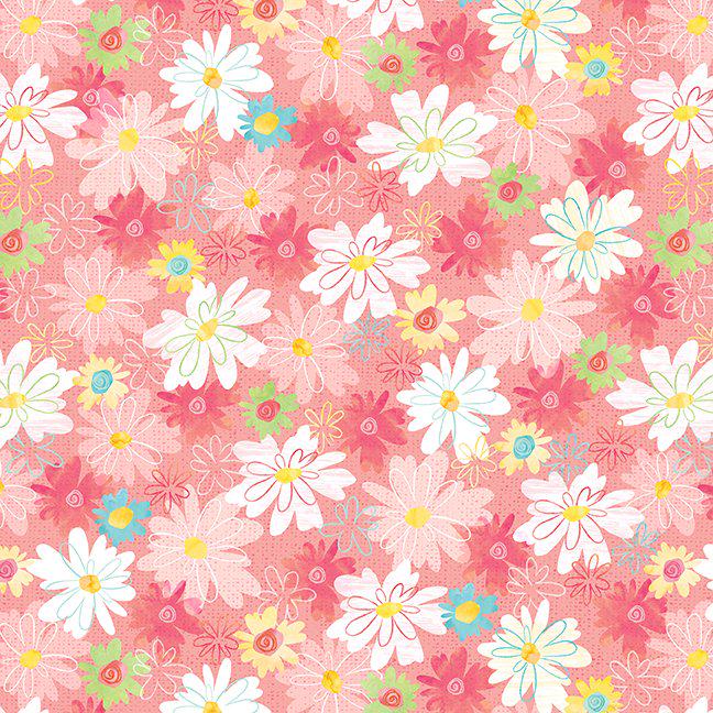 LAST CHANCE - I'm All Ears - Coral Floral - #2457-83 - (30 inches)