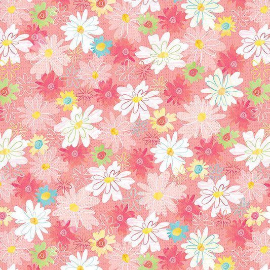 LAST CHANCE - I'm All Ears - Coral Floral - #2457-83 - (30 inches)