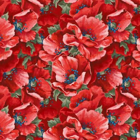 Liberty for All - Packed Poppy Flower Red - #648-86