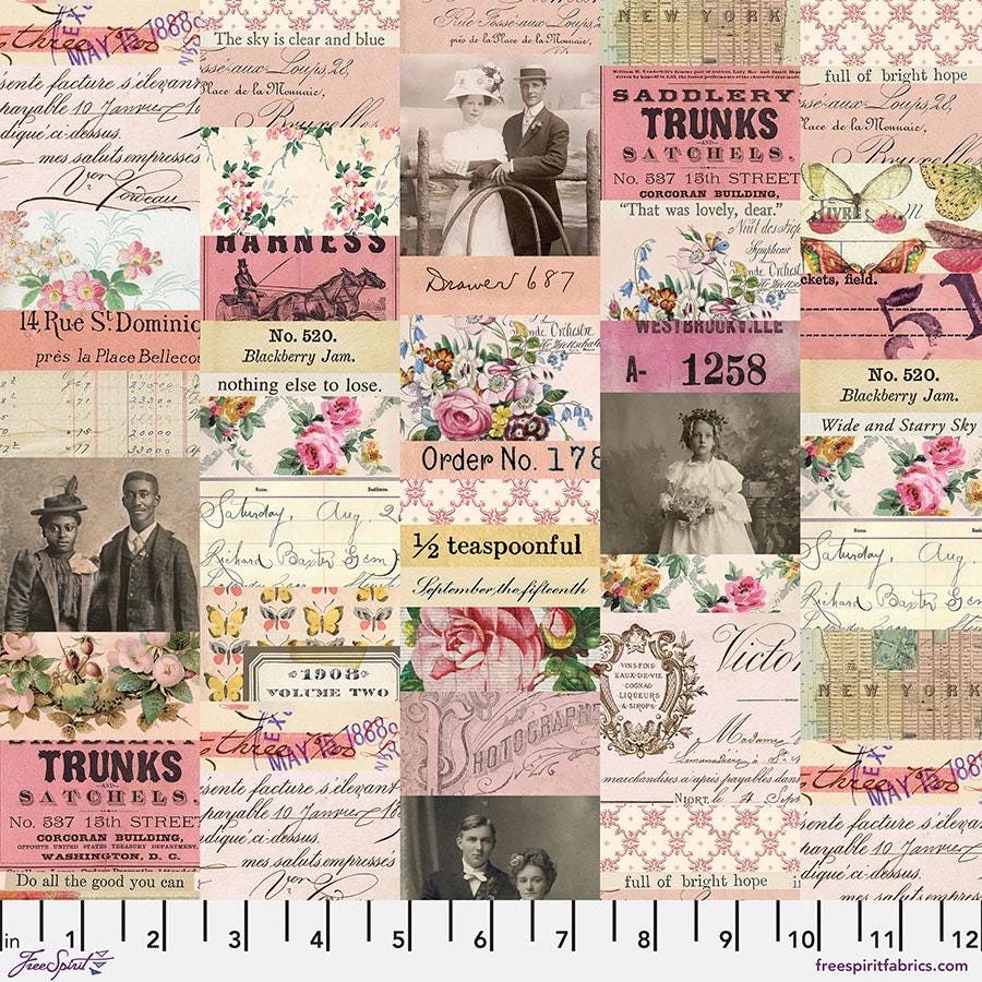 LAST CHANCE - Tim Holtz Pink Palette Collection - Collage #210 - (16 inches)