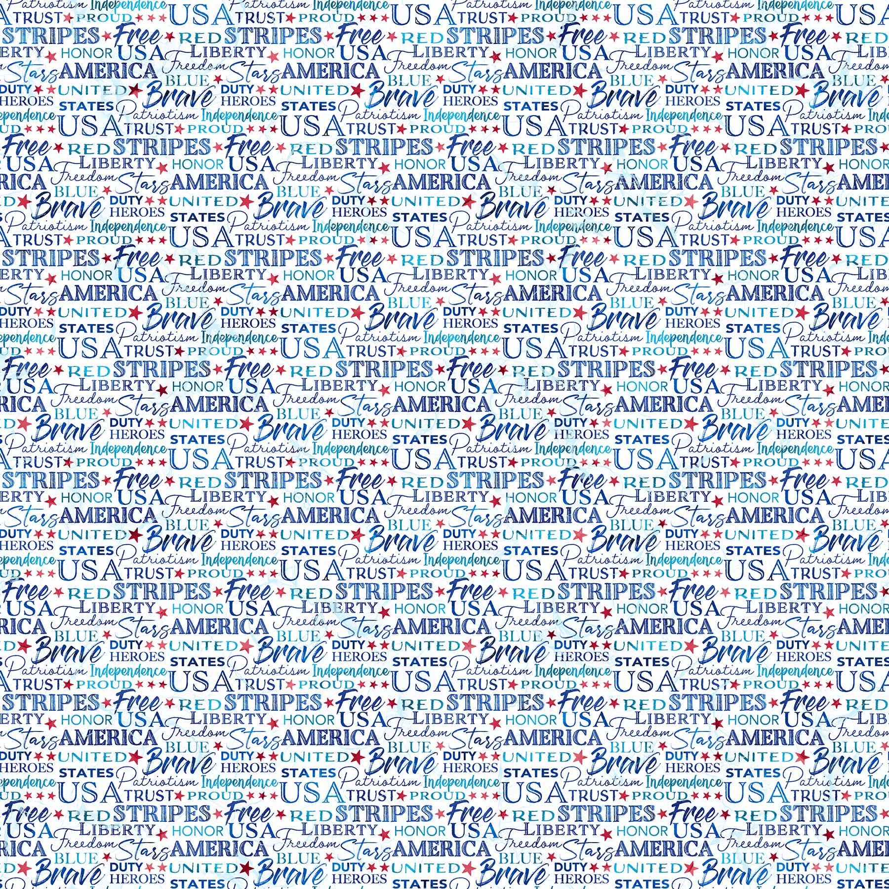 Patriot - White Multi Inspiration Words - #25544-10