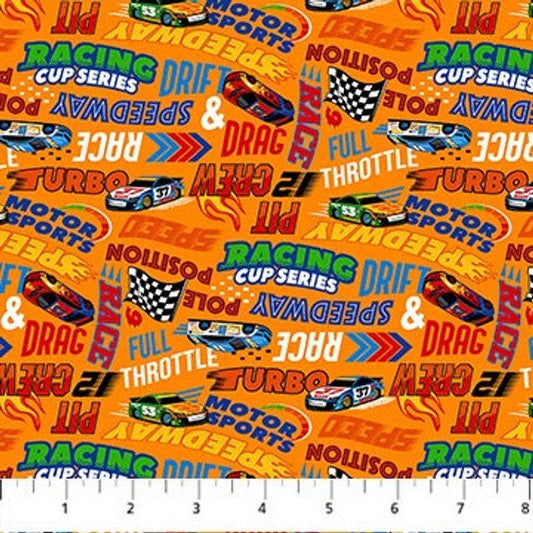 LAST CHANCE - Turbo Speed - Racing Words- (1yd & 14 inches)