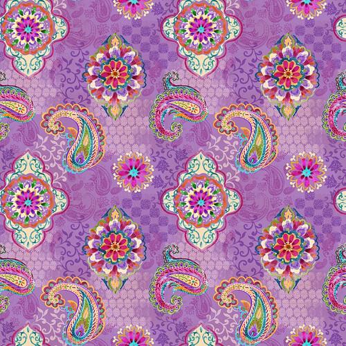Petra - Paisley w/Medallions on Tonal Patchwork - #3275-50