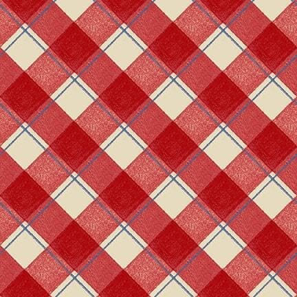 The Chicken Club - Diagonal Plaid Red/Cream