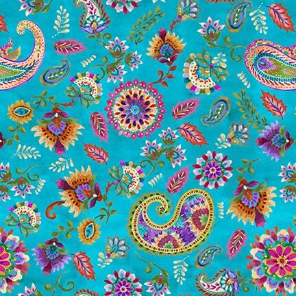 Petra - Paisley with Medallion Turquoise - #3273-75