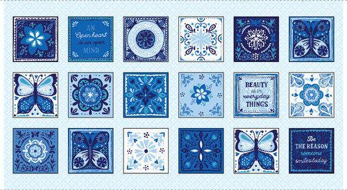CLEARANCE - Blue Dreams - 24" Block Panel