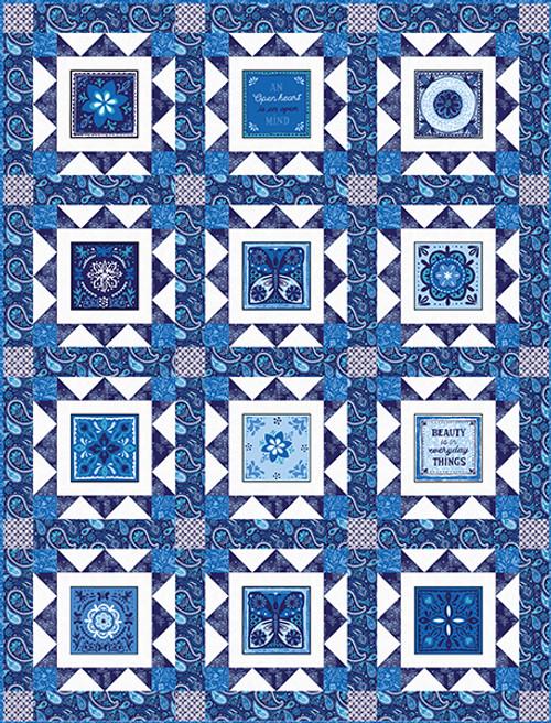 CLEARANCE - Blue Dreams - 24" Block Panel