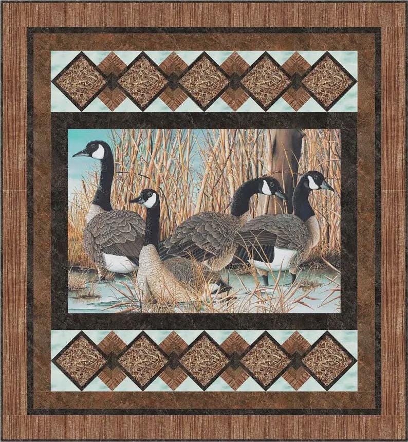 Canada Goose - 42" x 28" Panel - and/or select from 2 patterns - #21824-42