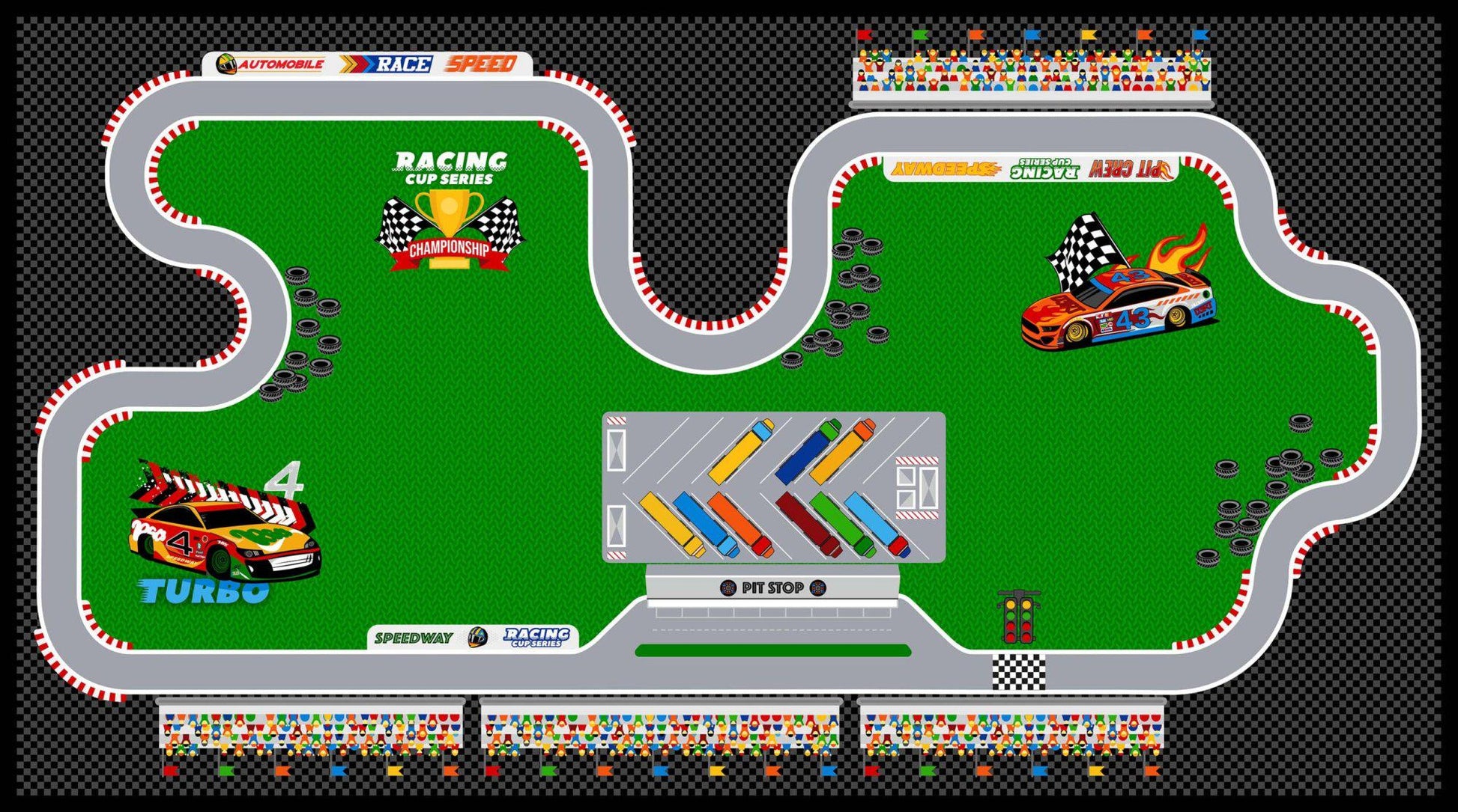 Turbo Speed - Race Track Panel - #25105-99