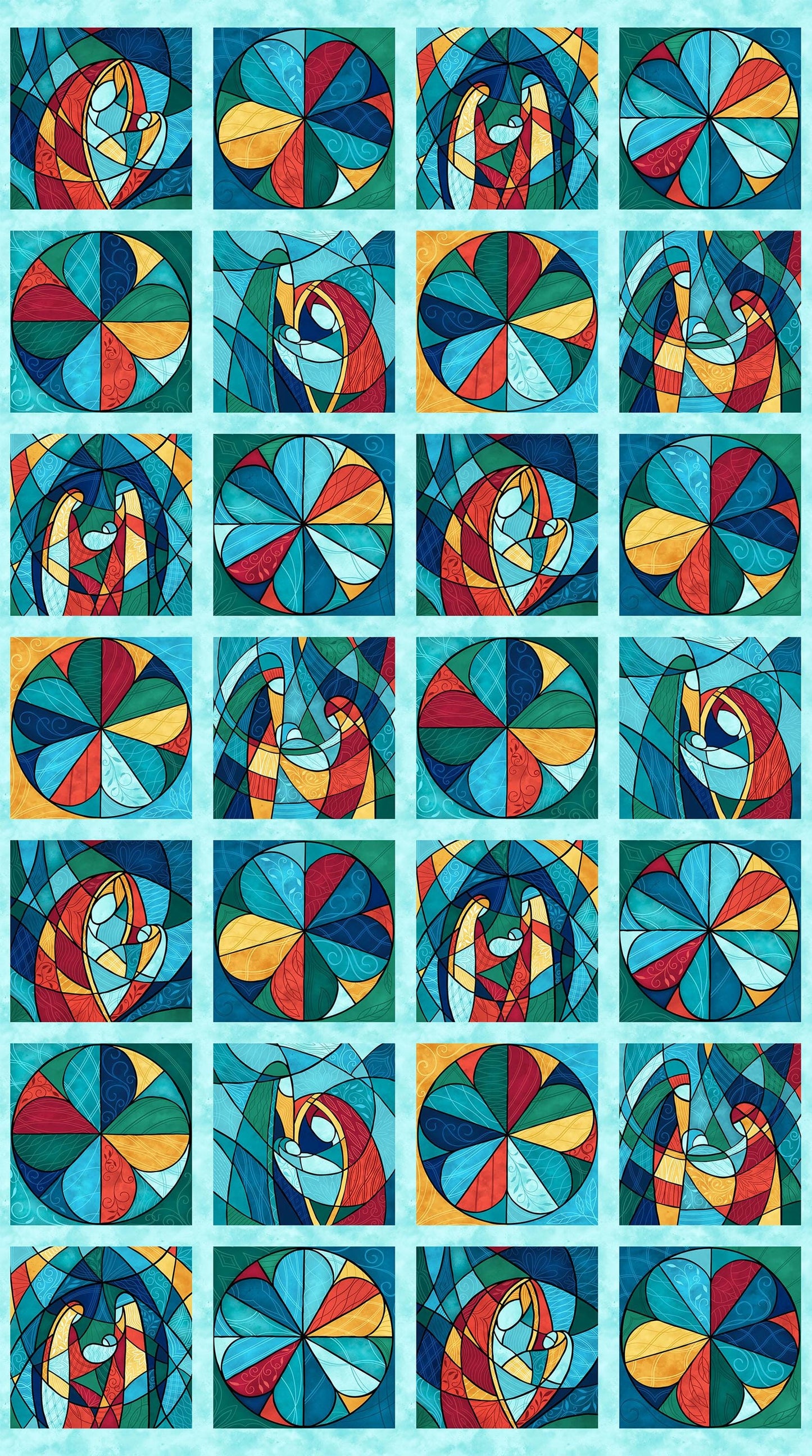 Nativity - 12" Block Repeat (2 Rows) - #28222-64