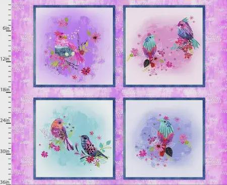 Bright Birds - 44" x 36" Panel - #14987