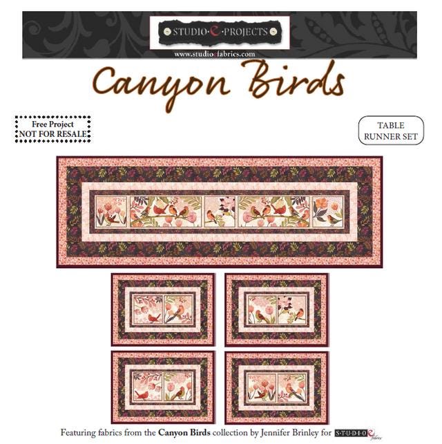 Canyon Birds - 24" x 44" Repeat Blocks Panel - #6774-33