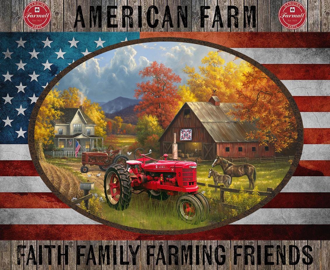 American Farm - Farmall - Panel 36" x 42" - #10524
