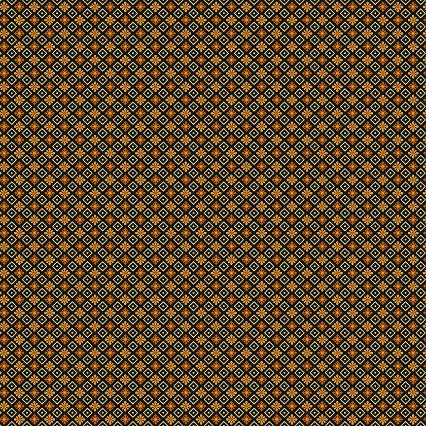 Autumn Spice - Black/Cheddar Foulard Diamonds - #3077-93